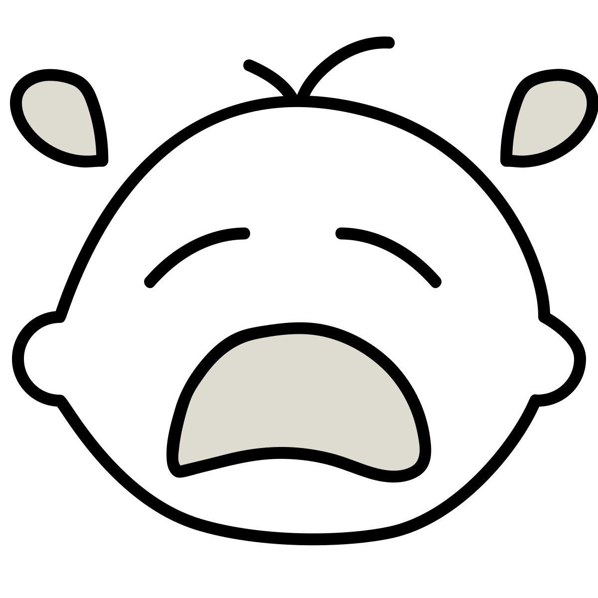 claude hand drawn 스타일 아기 우는 아이콘