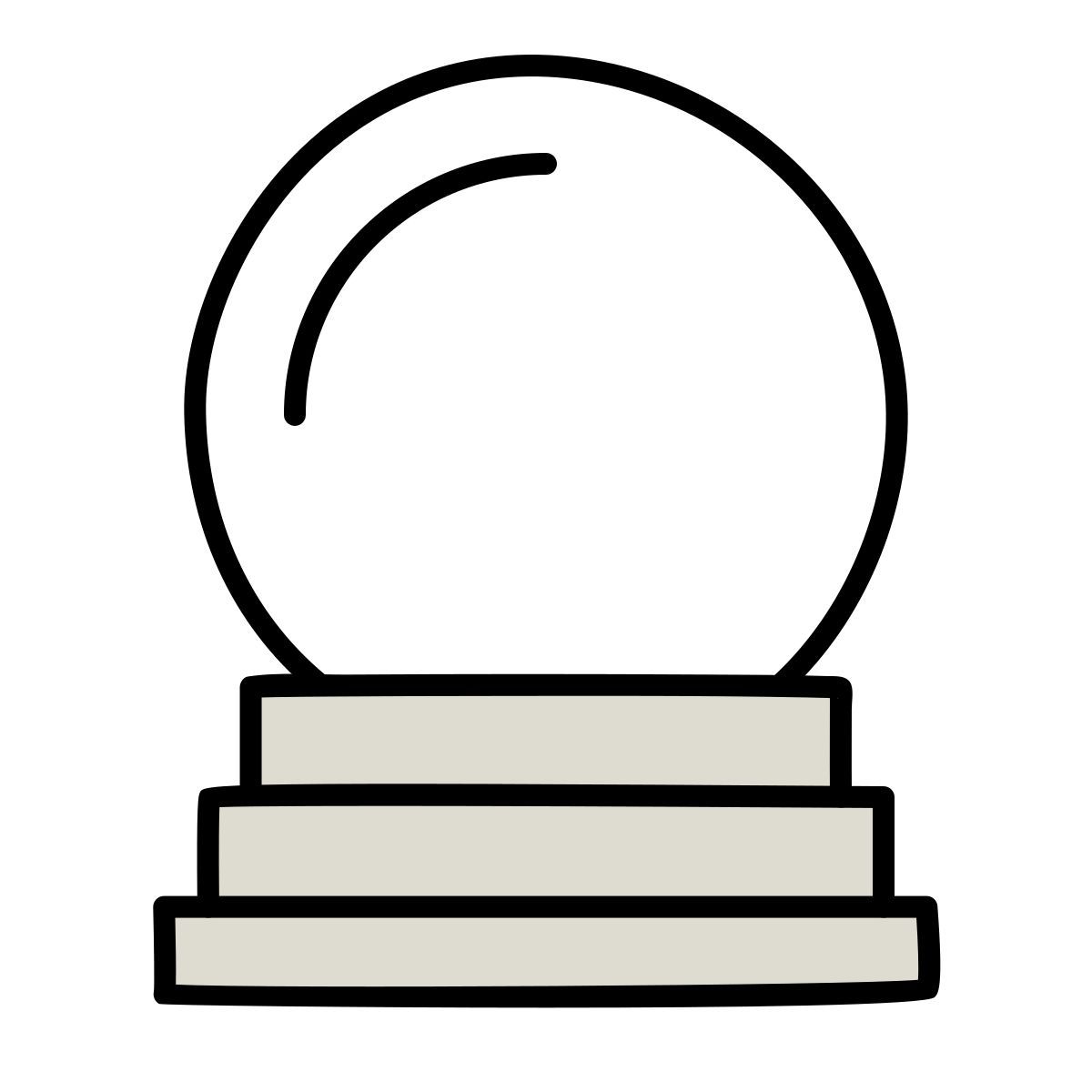 claude hand drawn style bola de cristal icon