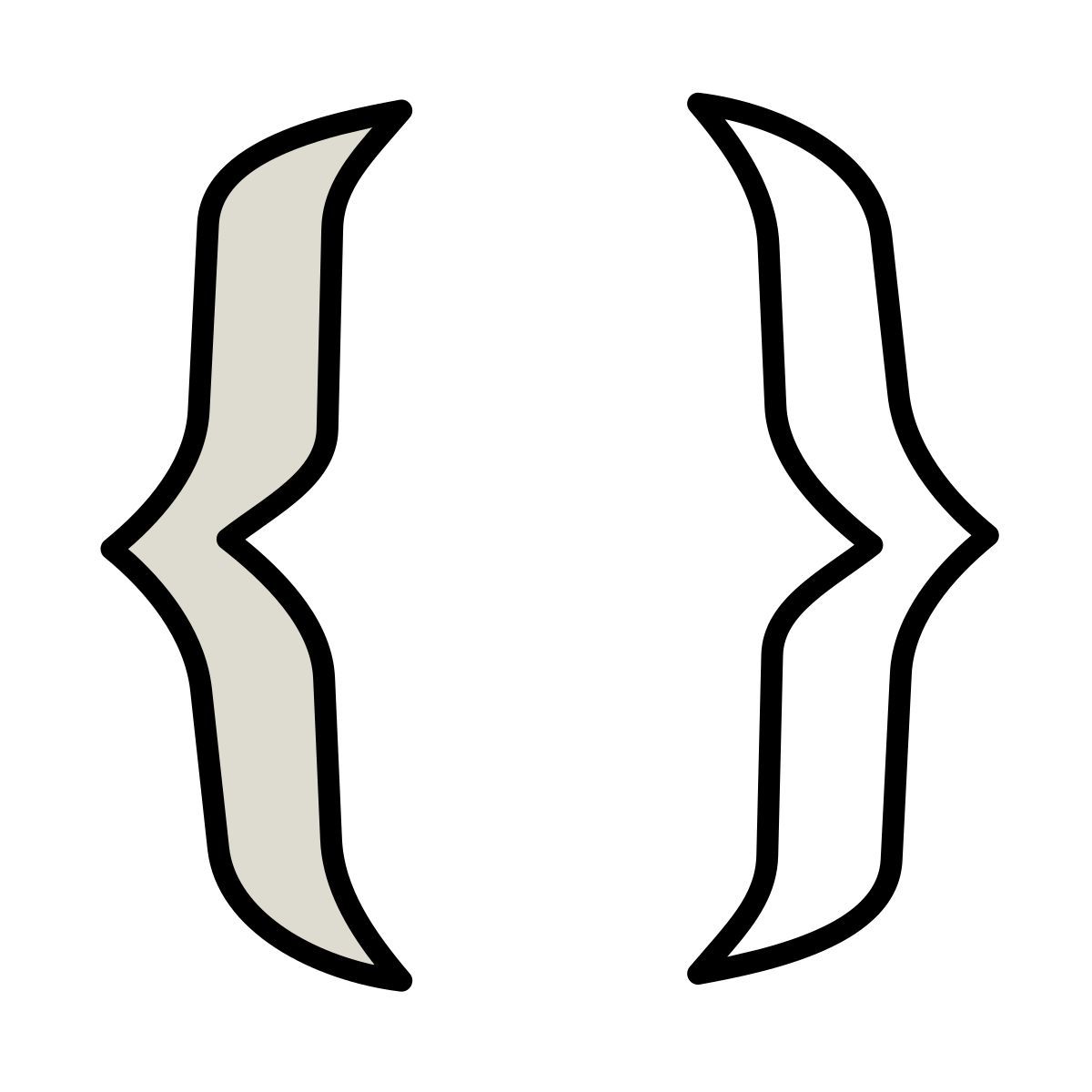 icon suportes enrolados claude hand drawn estilo