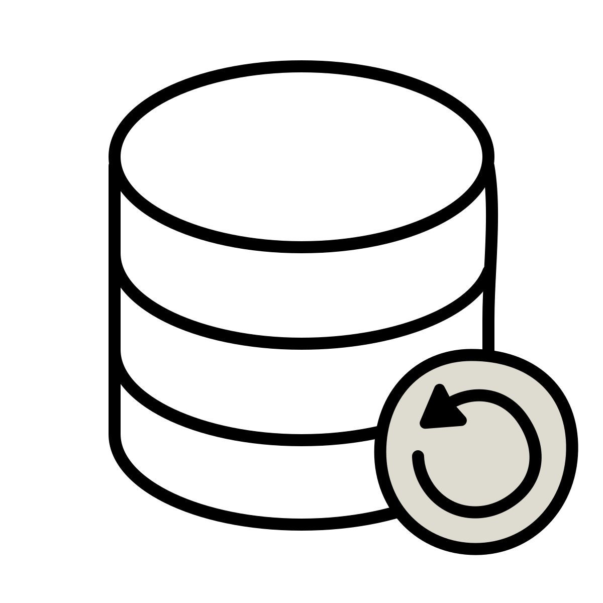 icon backup de dados claude hand drawn estilo