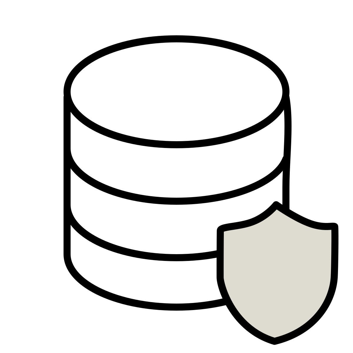 claude hand drawn Stil datensicherheit Icon