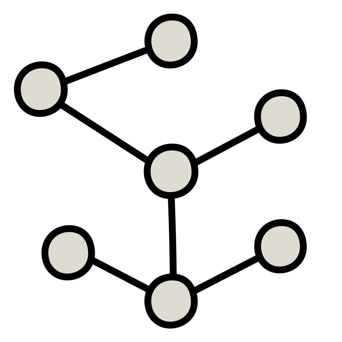 claude hand drawn style decentralized network icon