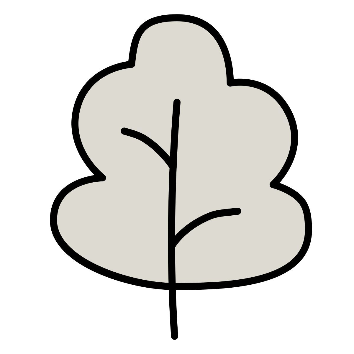 claude hand drawn style albero caduco icon