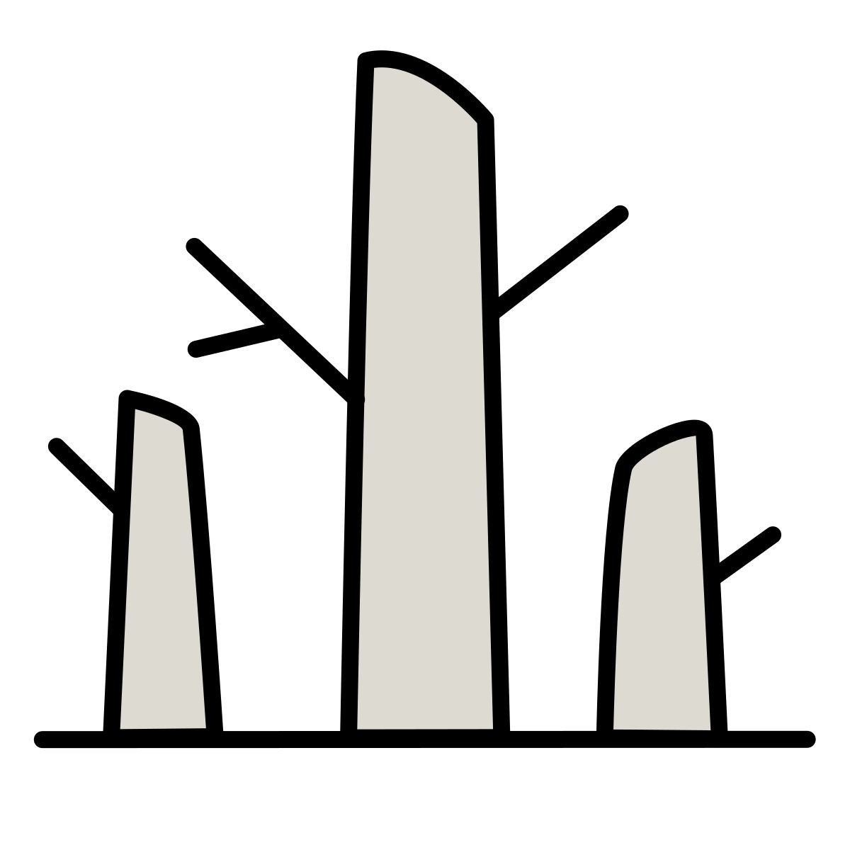 icon desmatamento claude hand drawn estilo