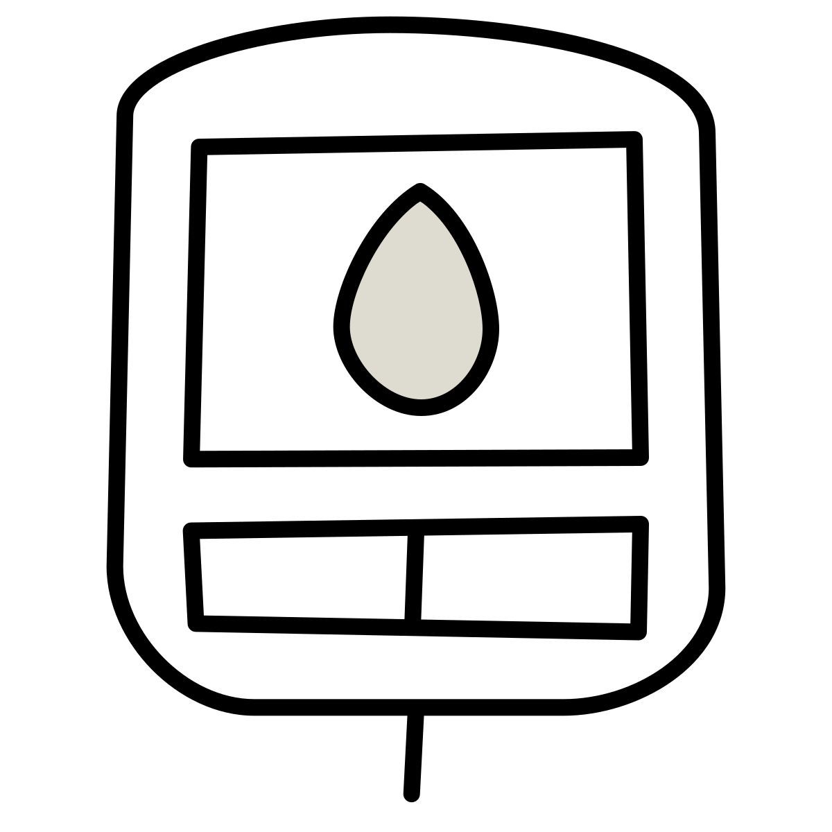 claude hand drawn Stil diabetes monitor Icon