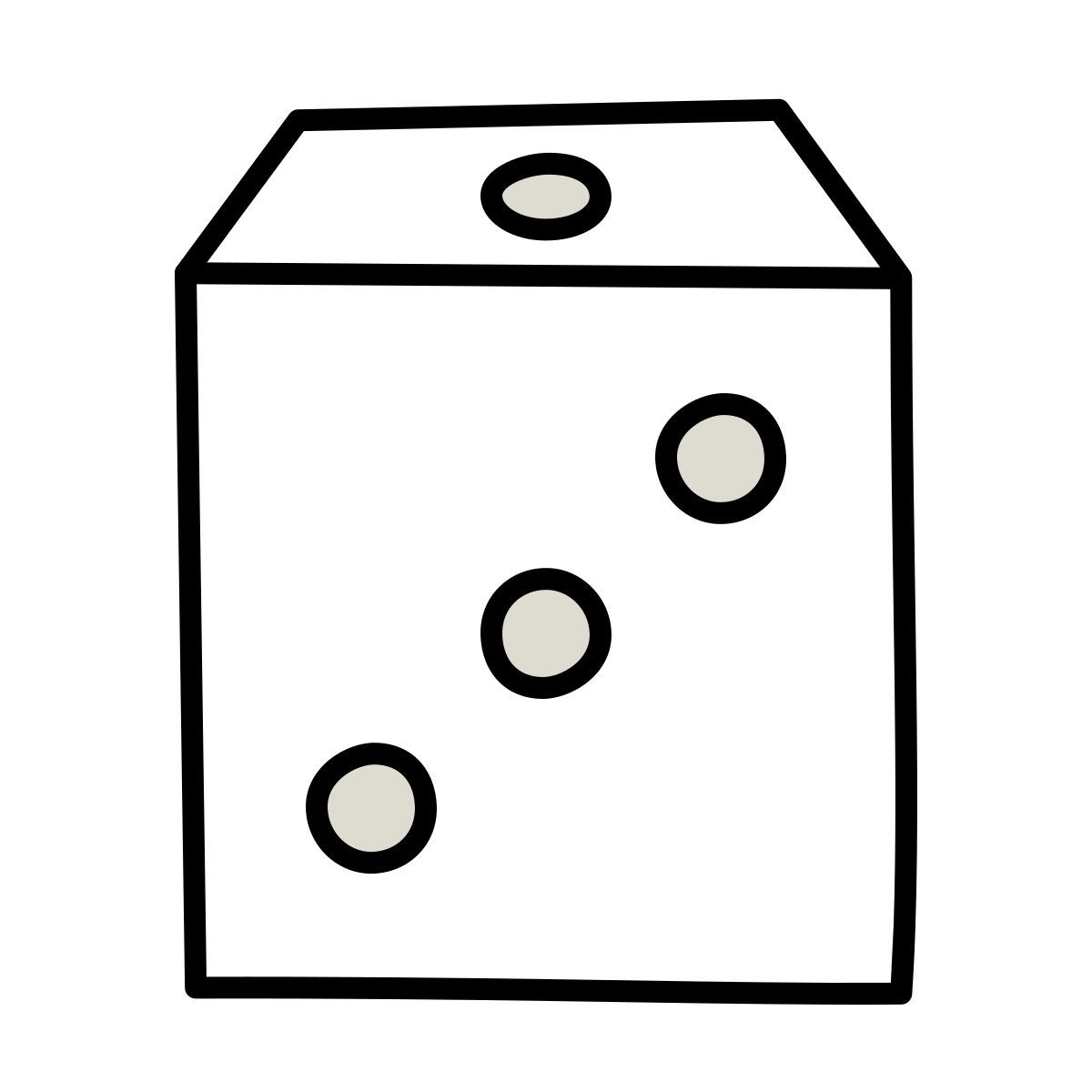 claude hand drawn style dice icon