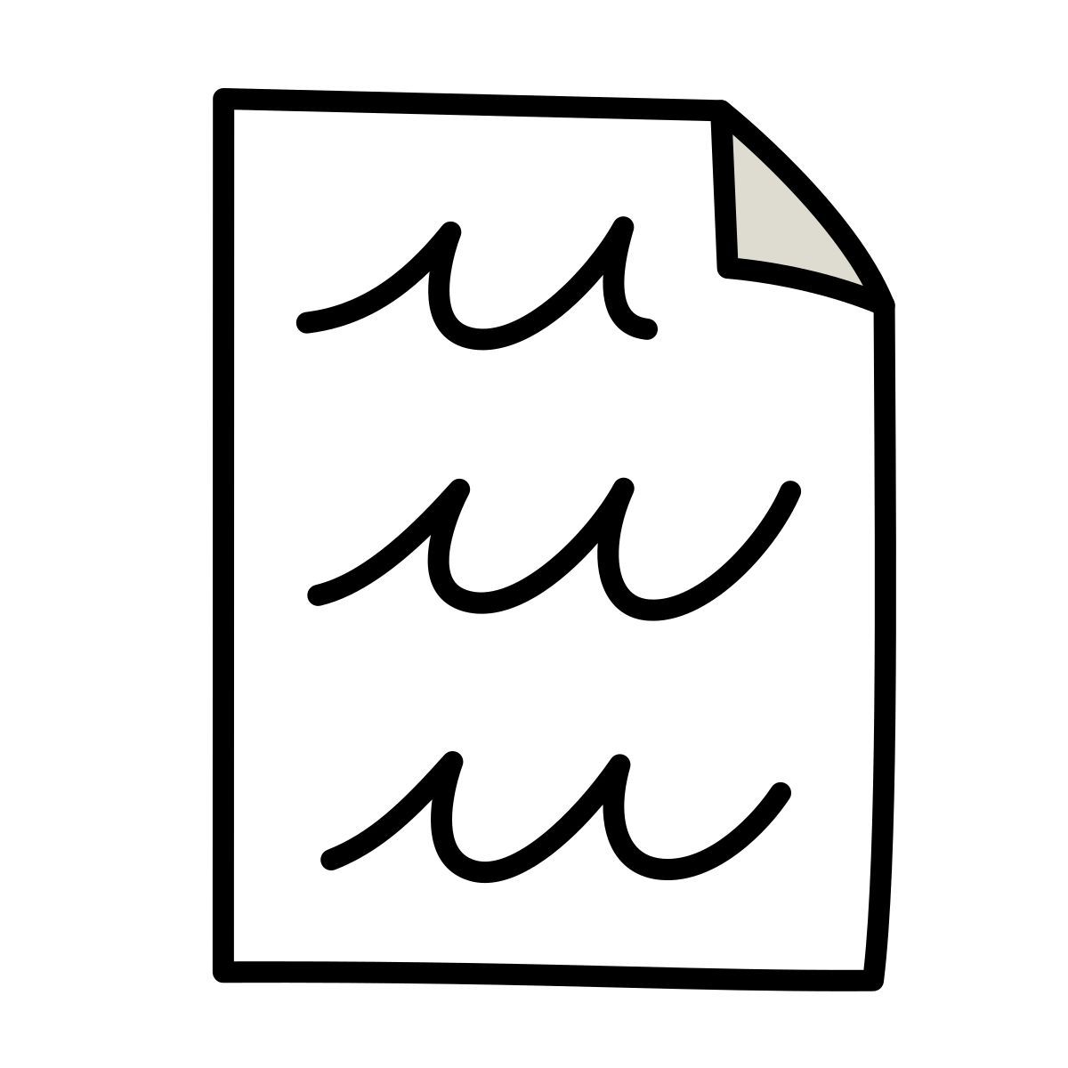 claude hand drawn style documento icon