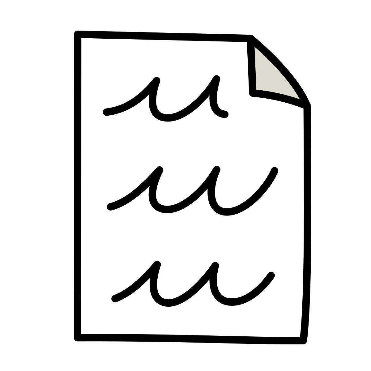 claude hand drawn style document icon