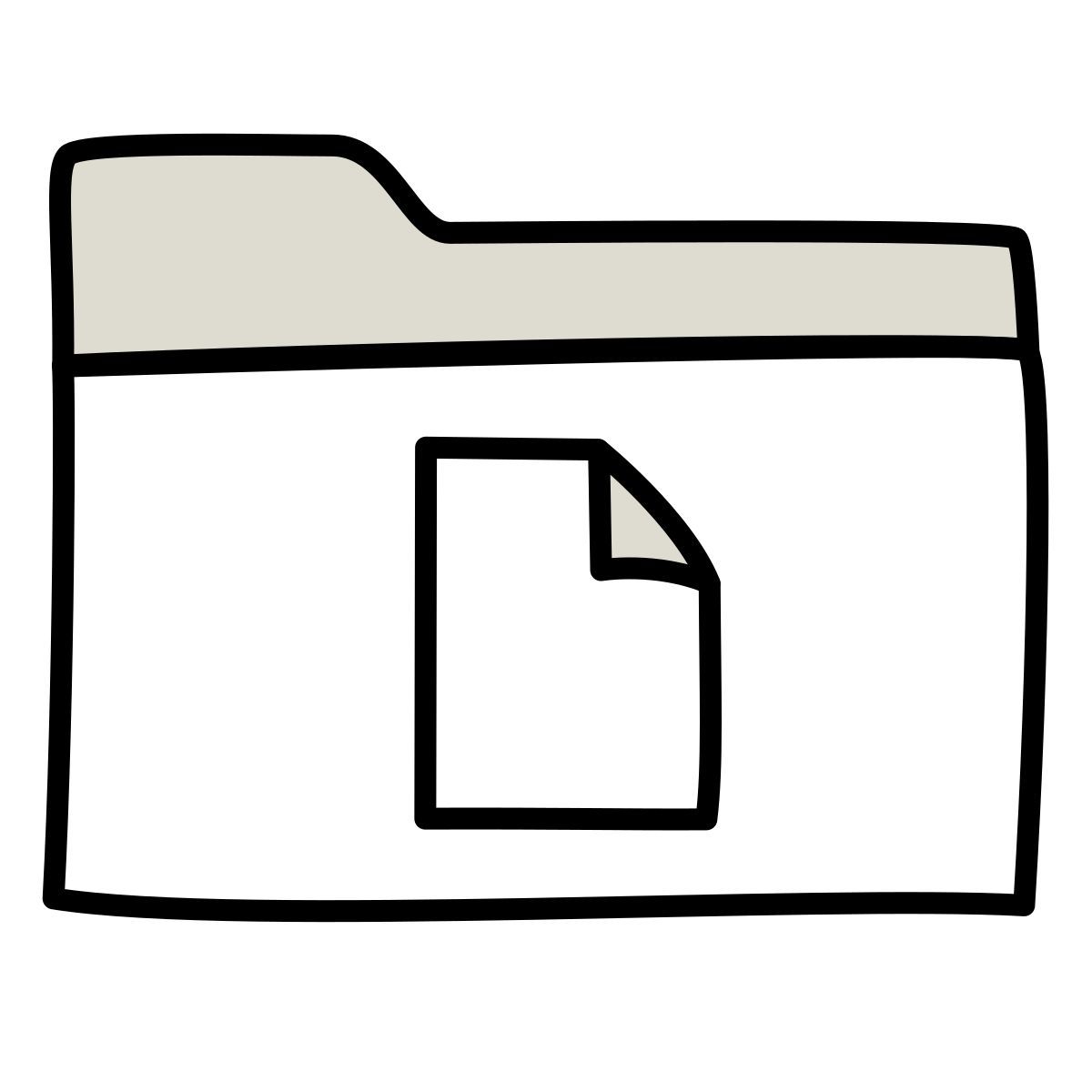 claude hand drawn style 文档文件夹 icon