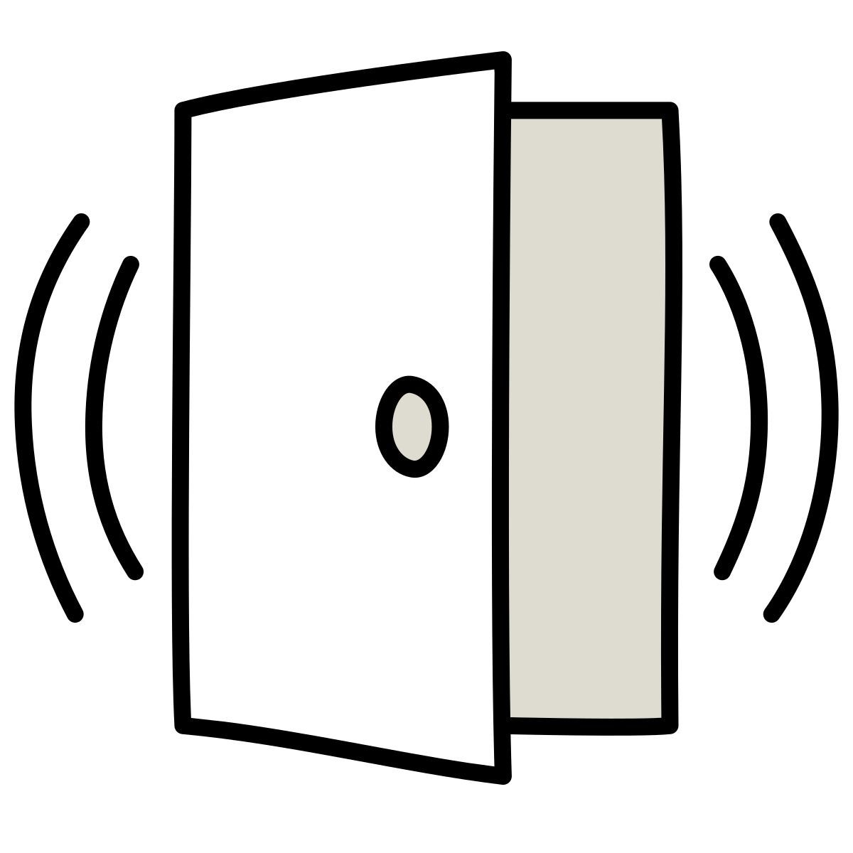 icona door sensor alarmed claude hand drawn stile