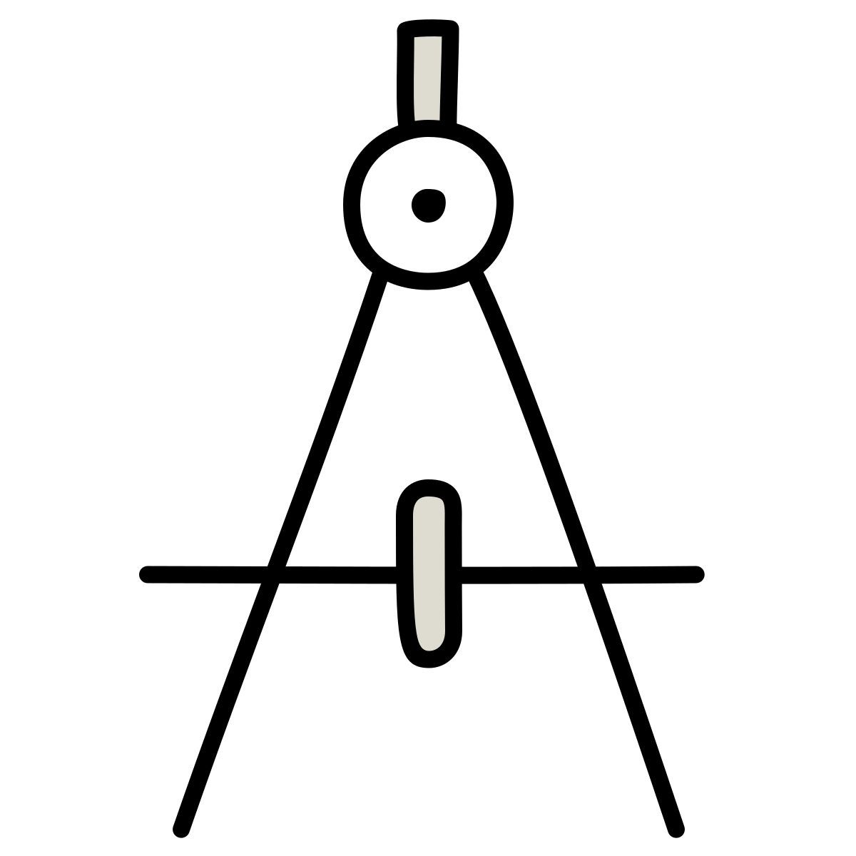 claude hand drawn style compasso icon