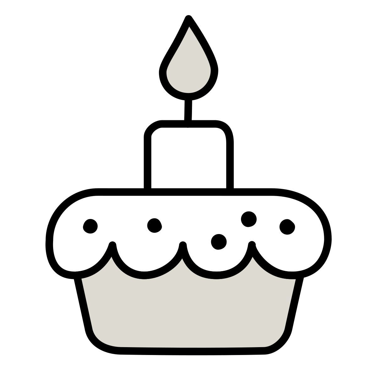 claude hand drawn Stil osterkuchen Icon