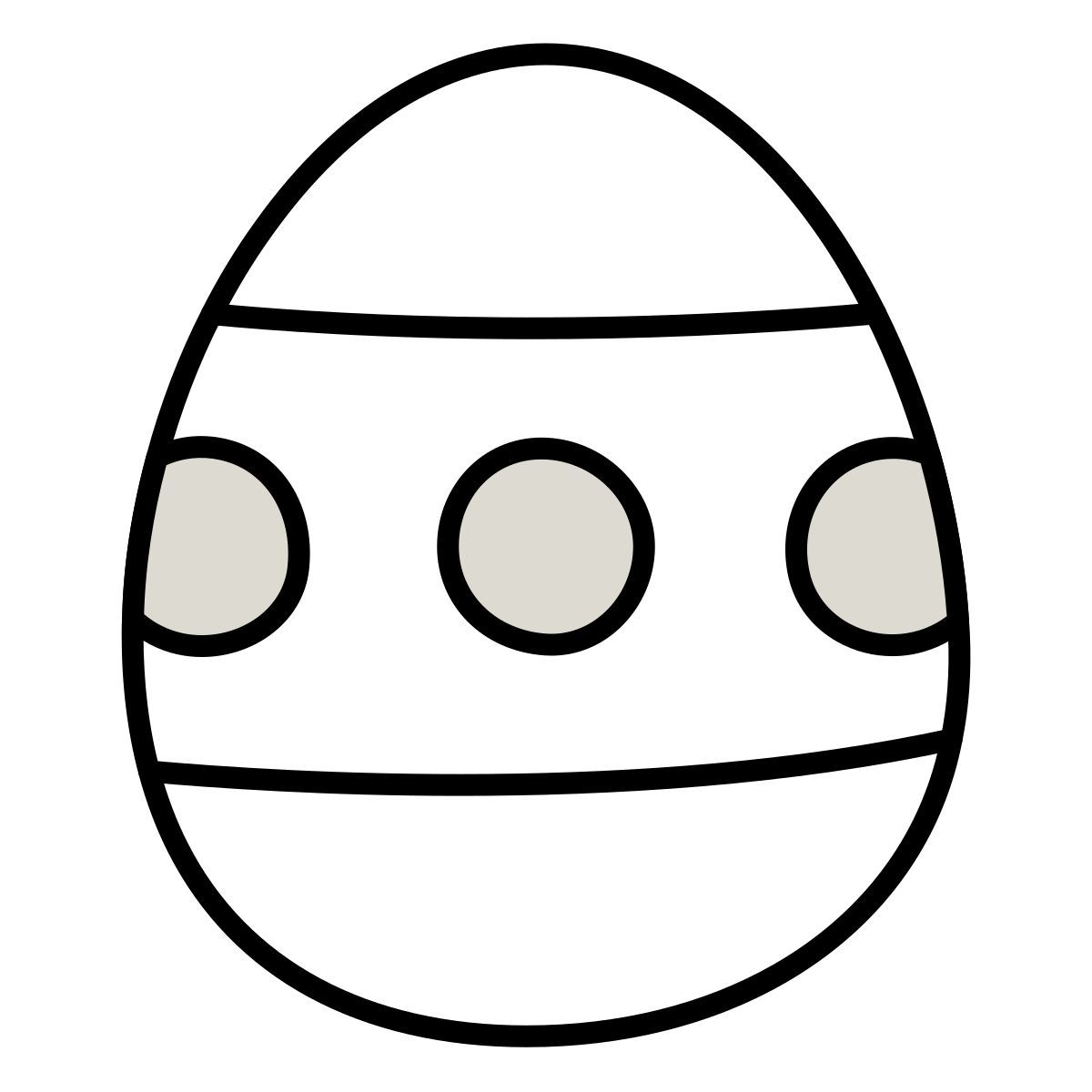 icon ovo de páscoa claude hand drawn estilo