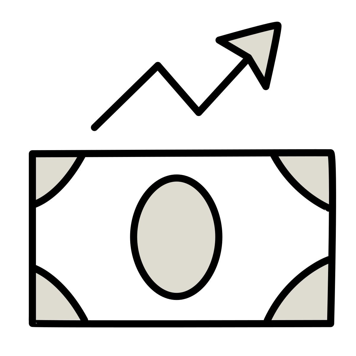 claude hand drawn style 利益 icon