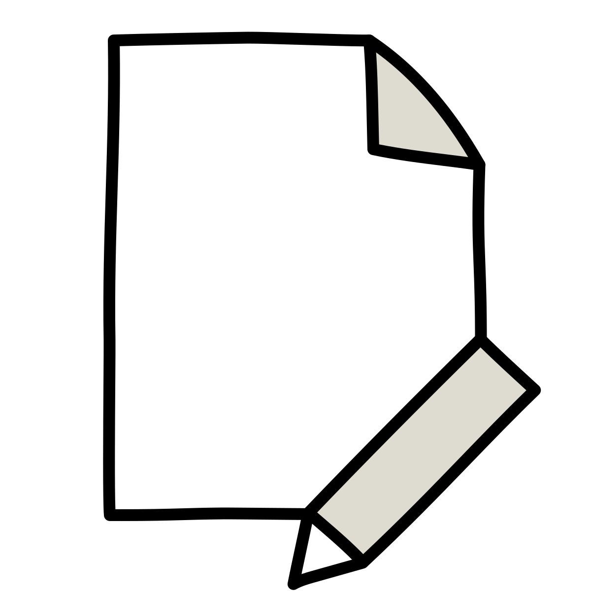 claude hand drawn style edit file Icon