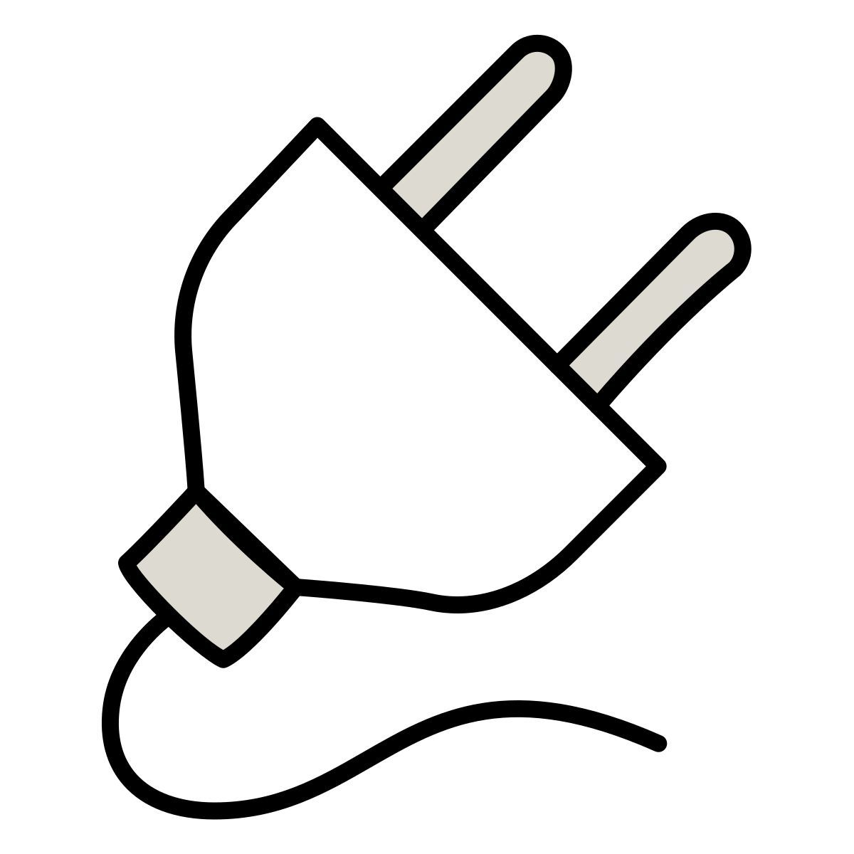 claude hand drawn style 電気 icon