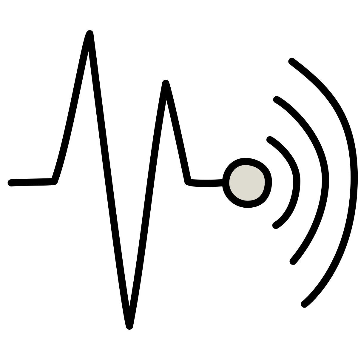 claude hand drawn Stil elektrischer sensor Icon