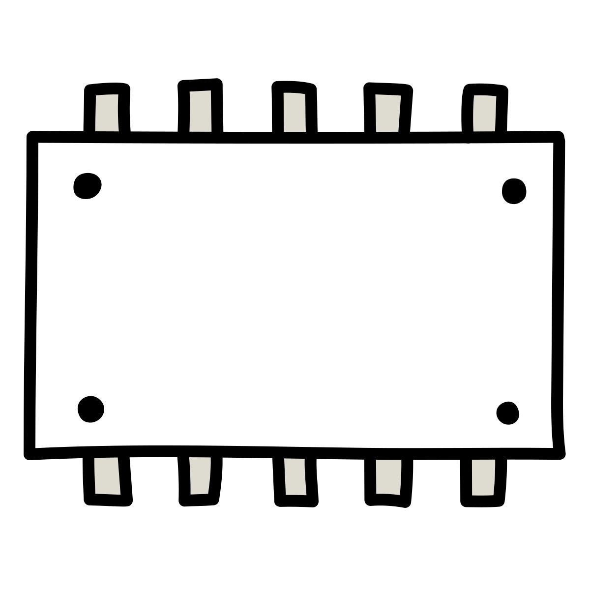 icône électronique claude hand drawn style