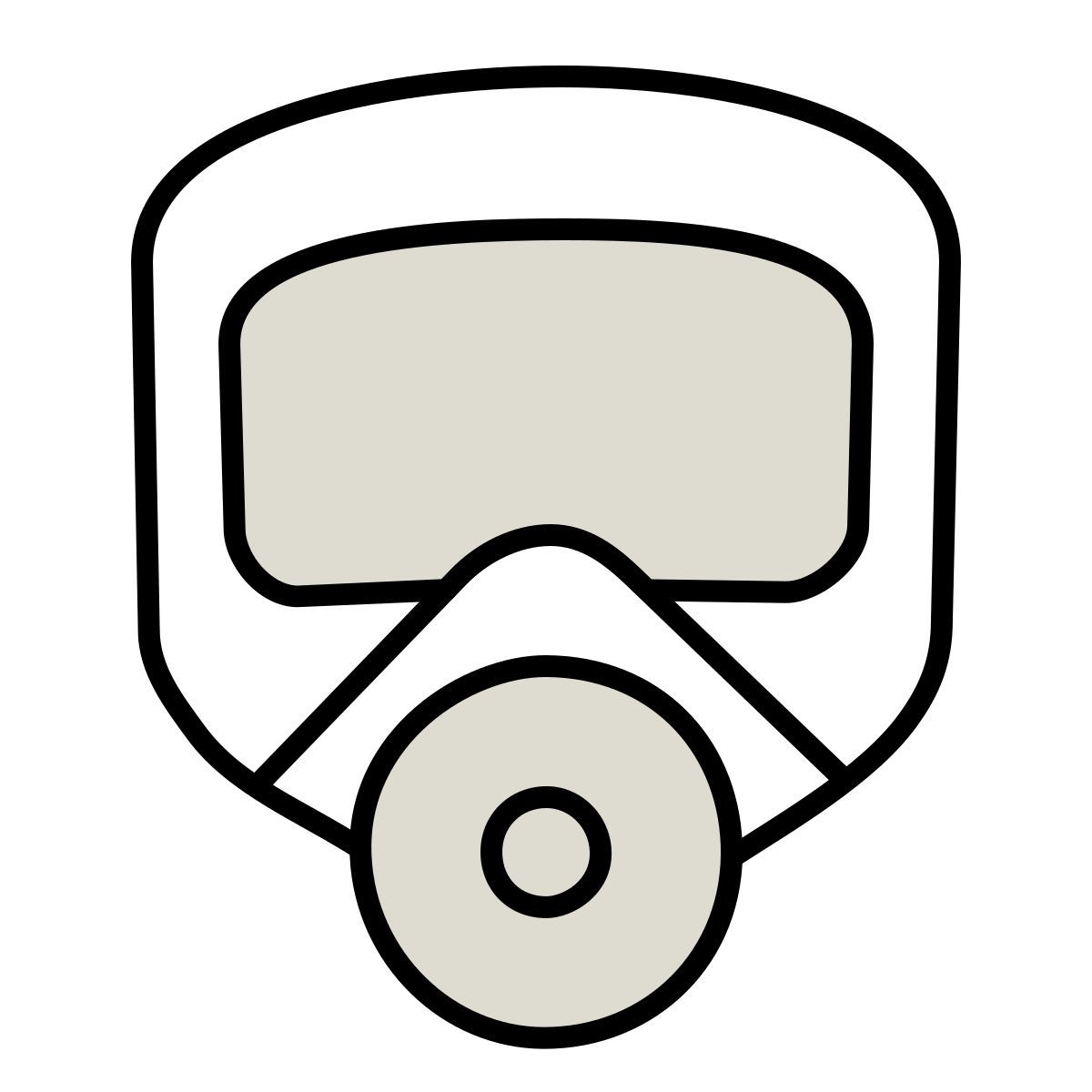 icon máscara de fuga claude hand drawn estilo