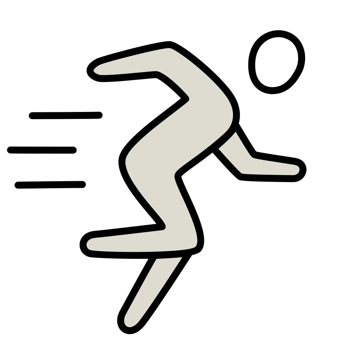 icona exercise claude hand drawn stile