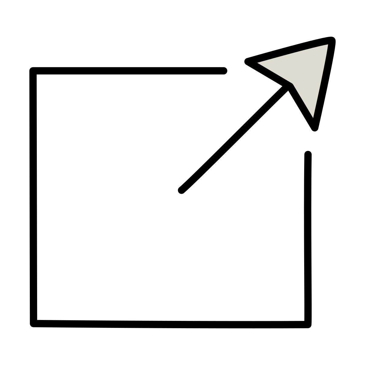 claude hand drawn style 外部リンク icon
