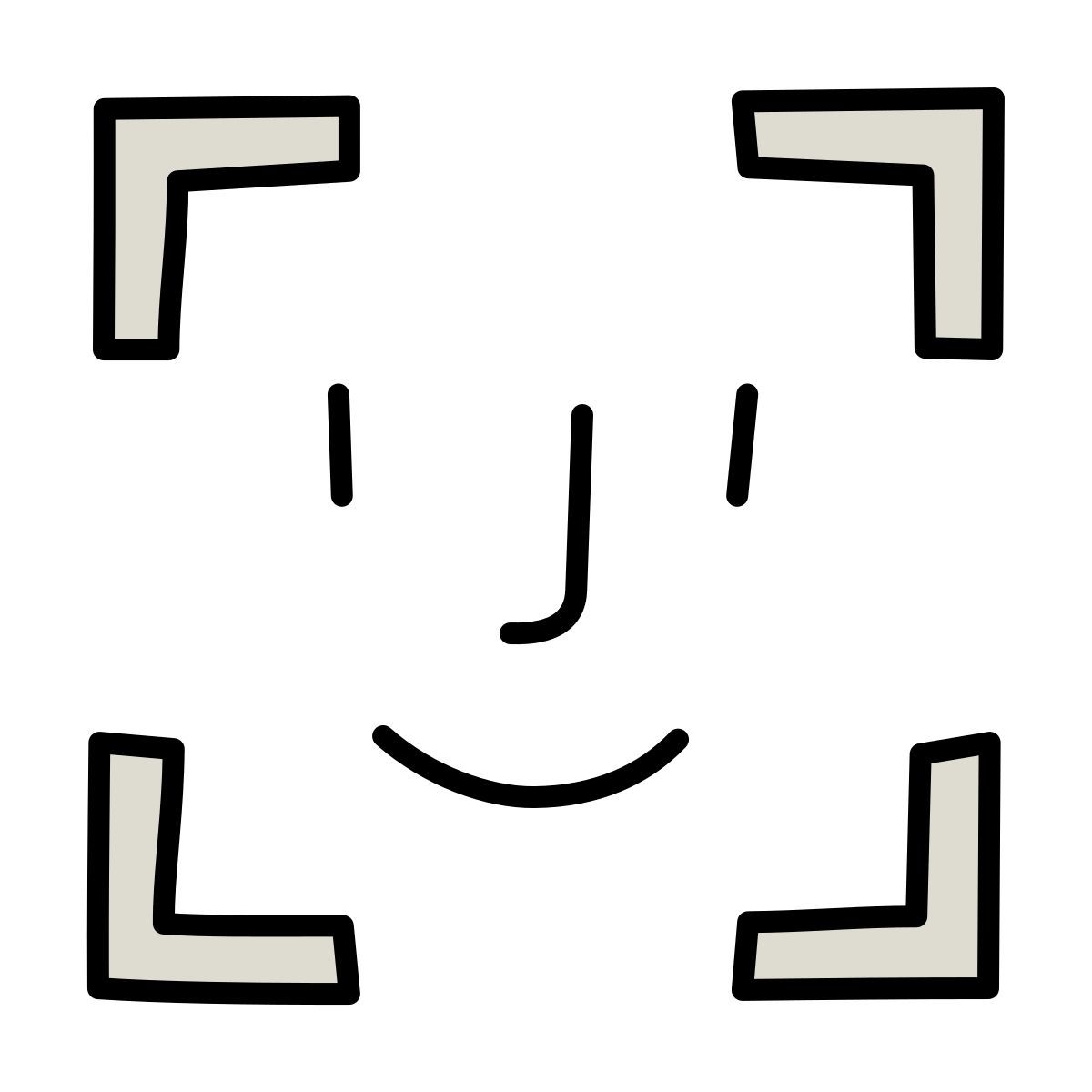 claude hand drawn style reconnaissance faciale icon