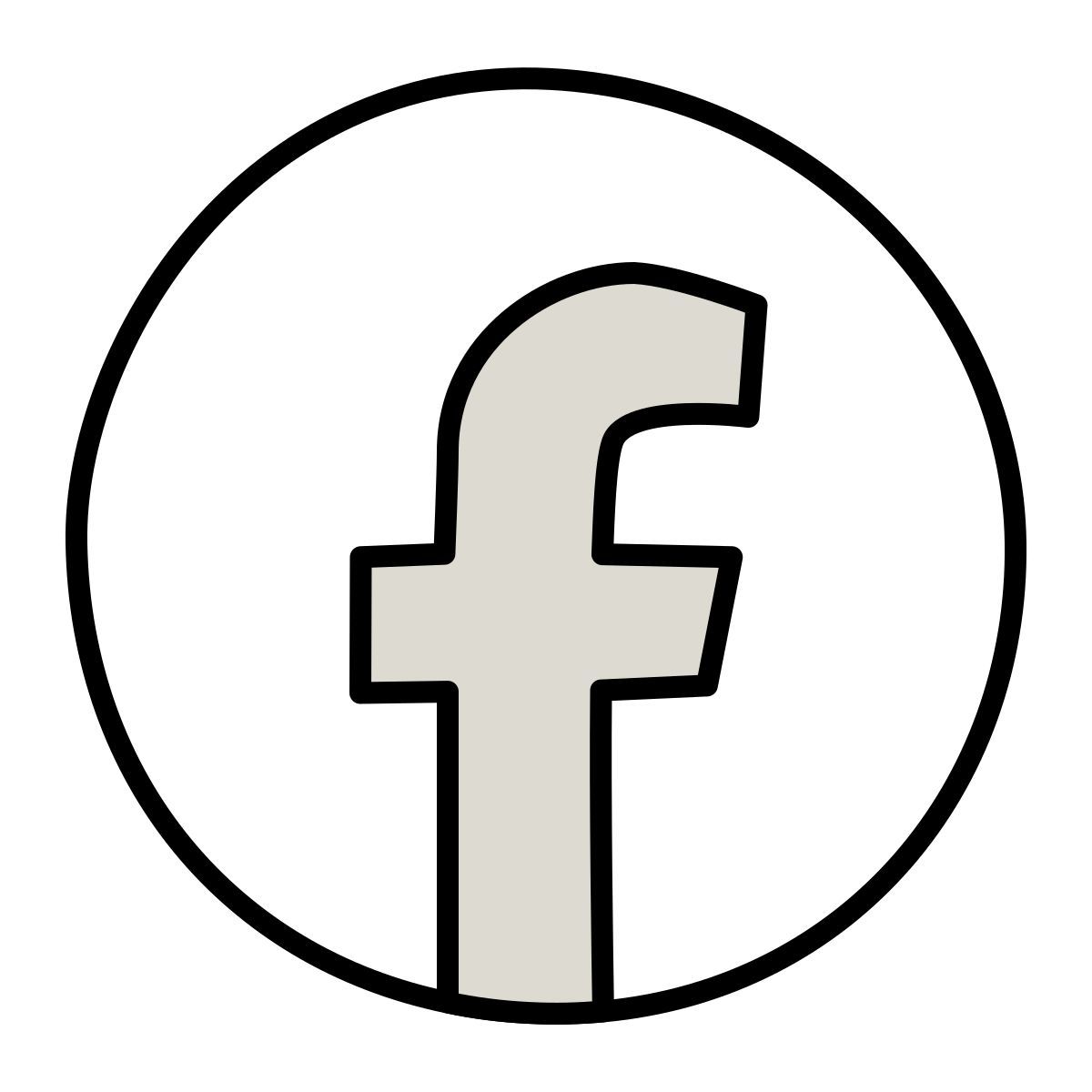 claude hand drawn style facebook icon