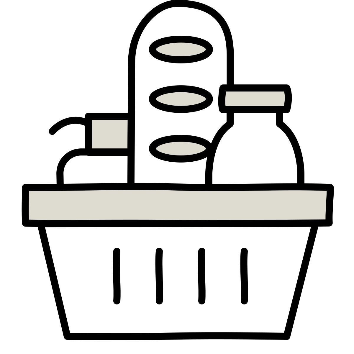 icon bens de consumo rápido claude hand drawn estilo