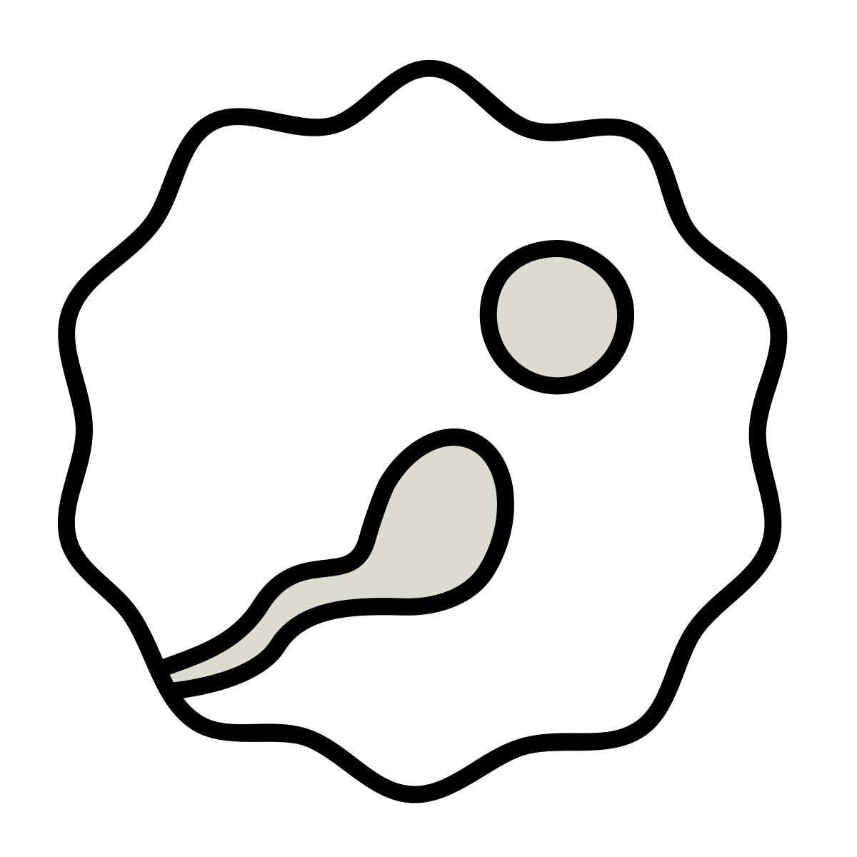 icon fertilização claude hand drawn estilo