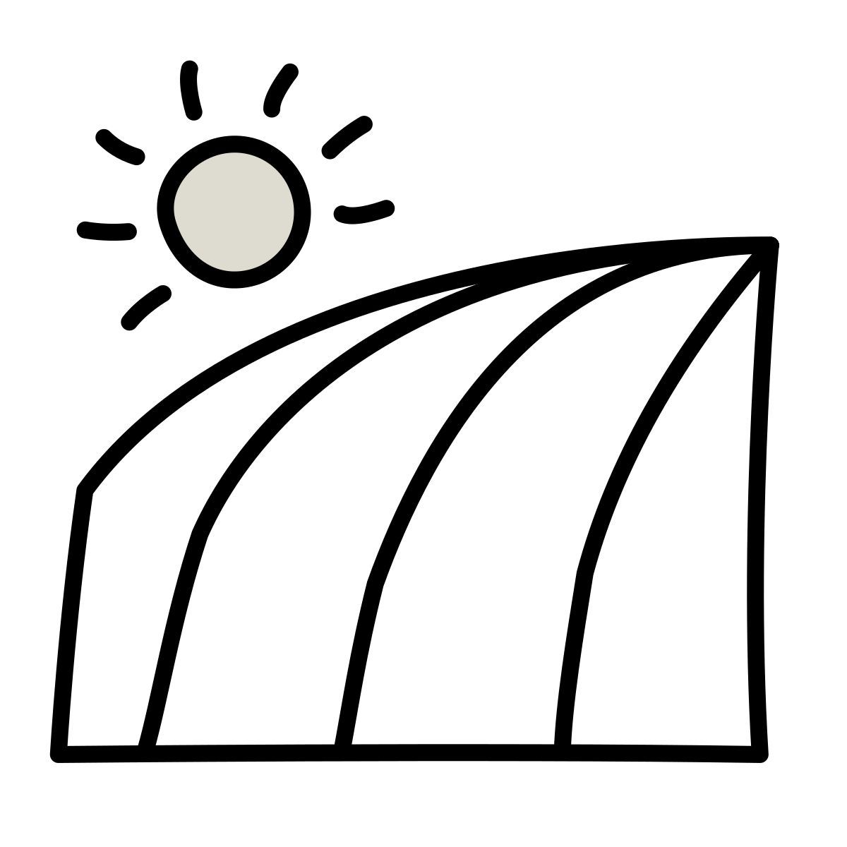 claude hand drawn style field icon