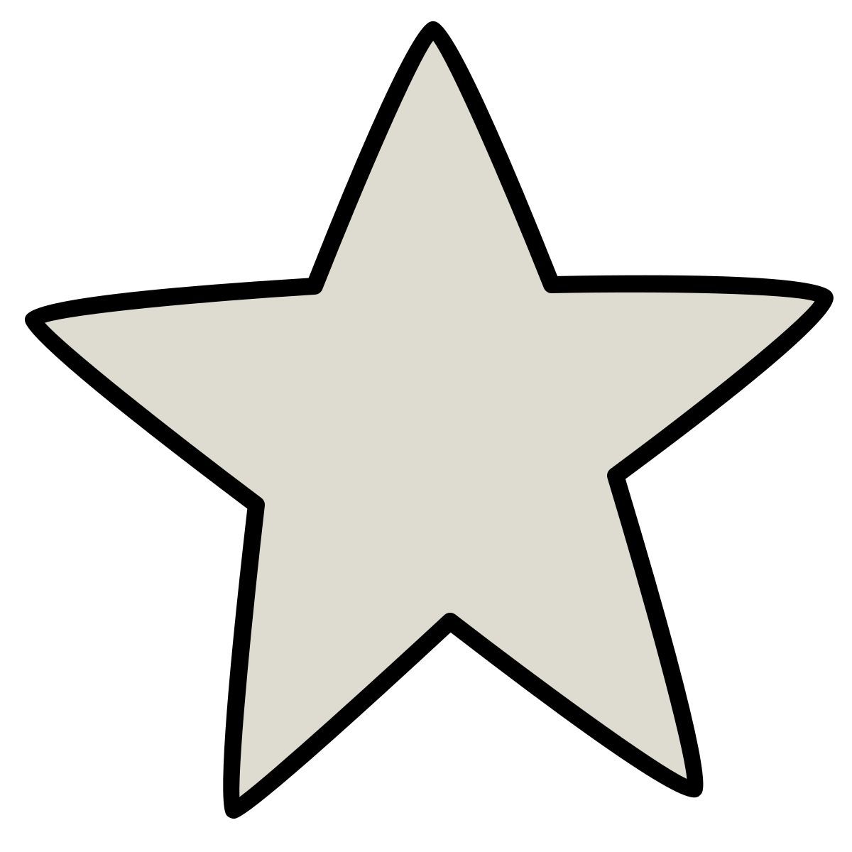 claude hand drawn style étoilé remplie icon