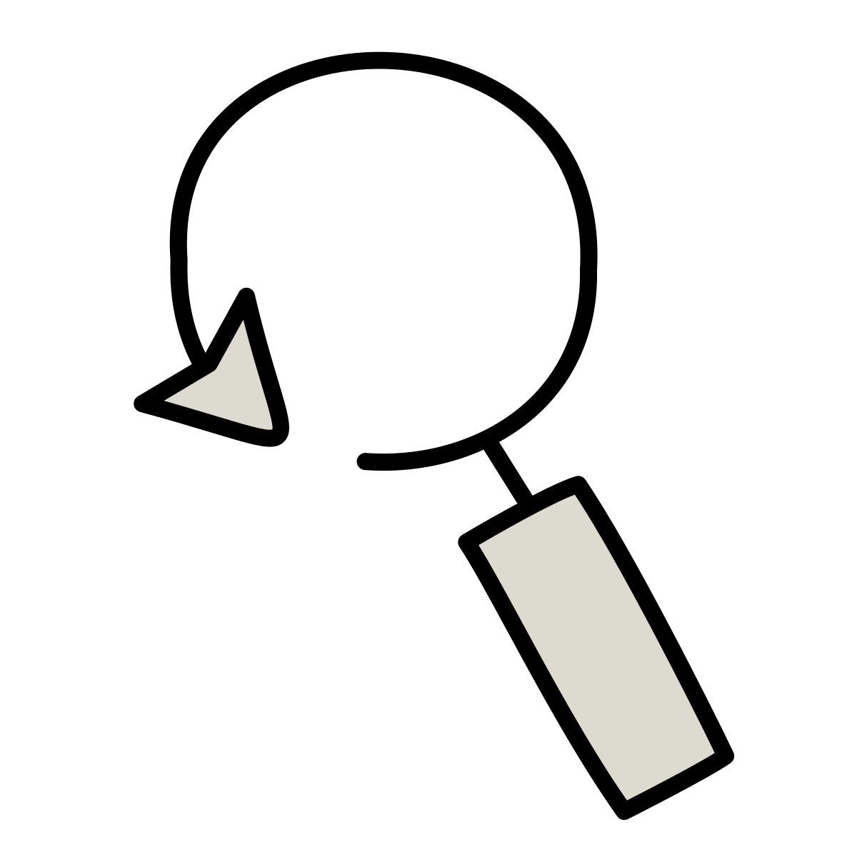 icono encontrar y reemplazar claude hand drawn estilo