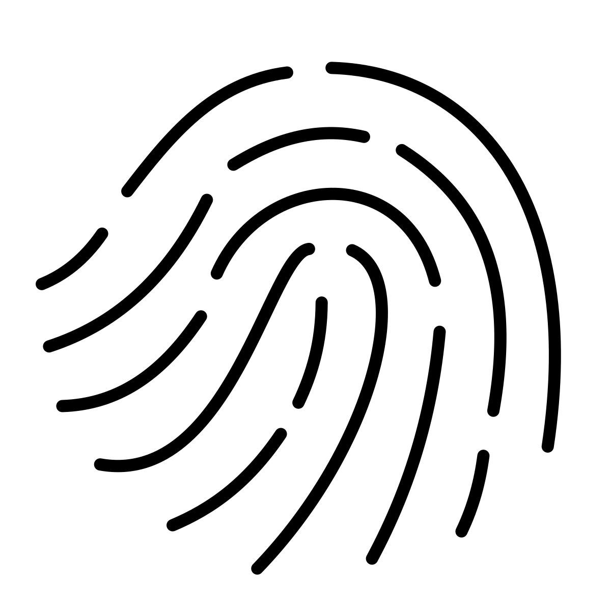 icon impressão digital claude hand drawn estilo