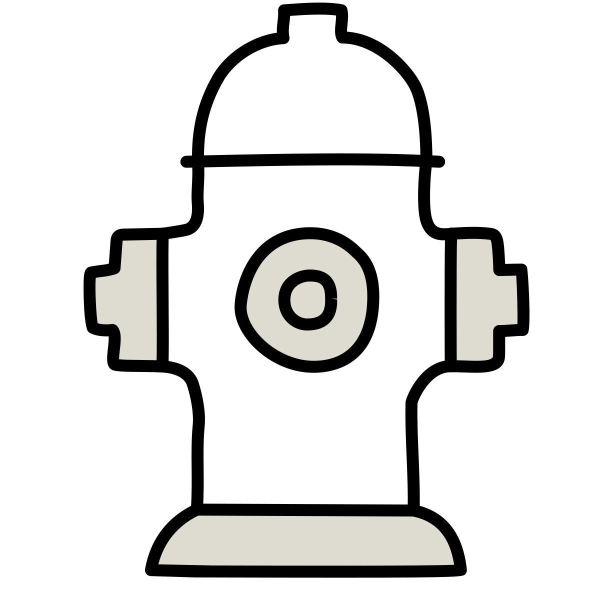 icône bouche d'incendie claude hand drawn style
