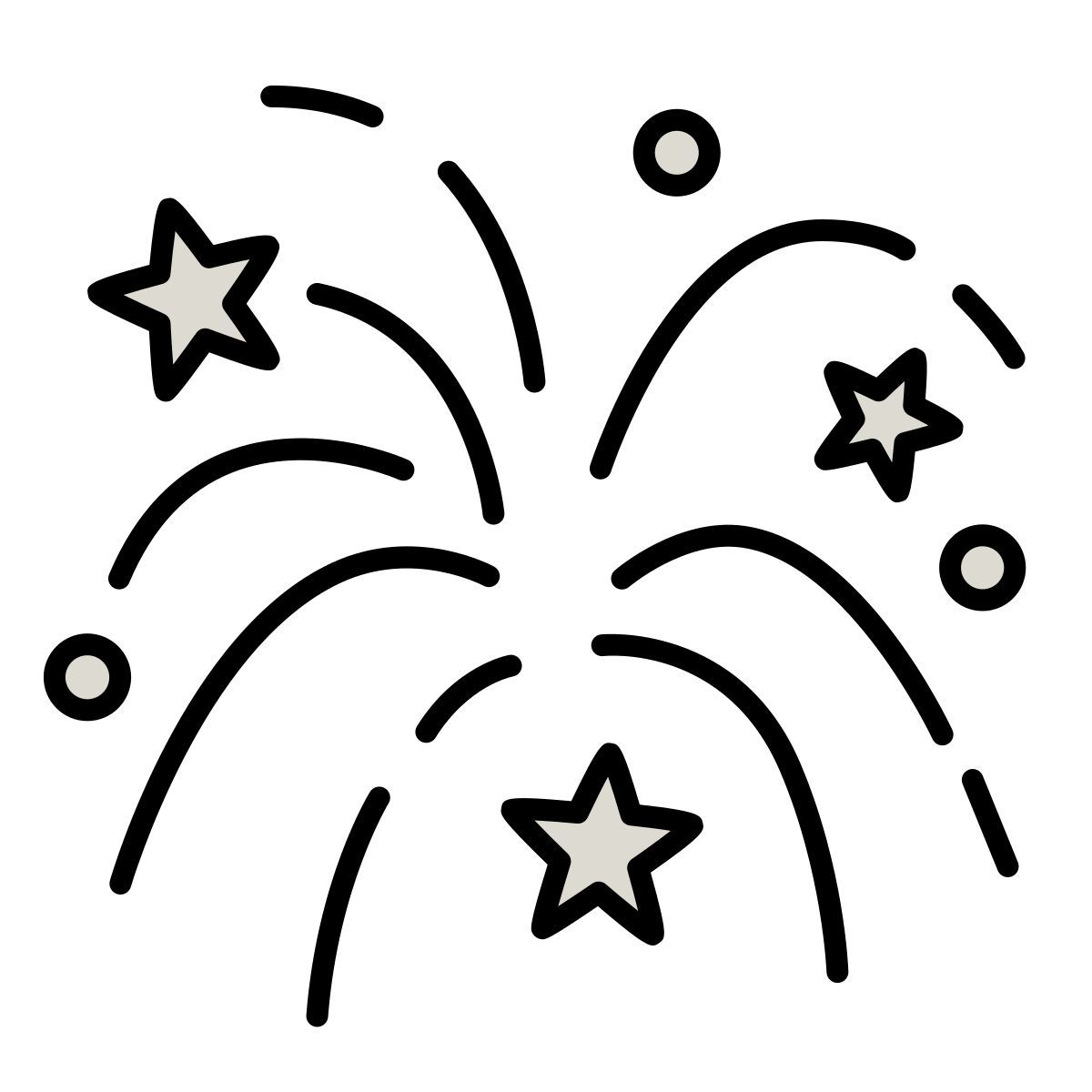 icona esplosione fuochi d'artificio claude hand drawn stile