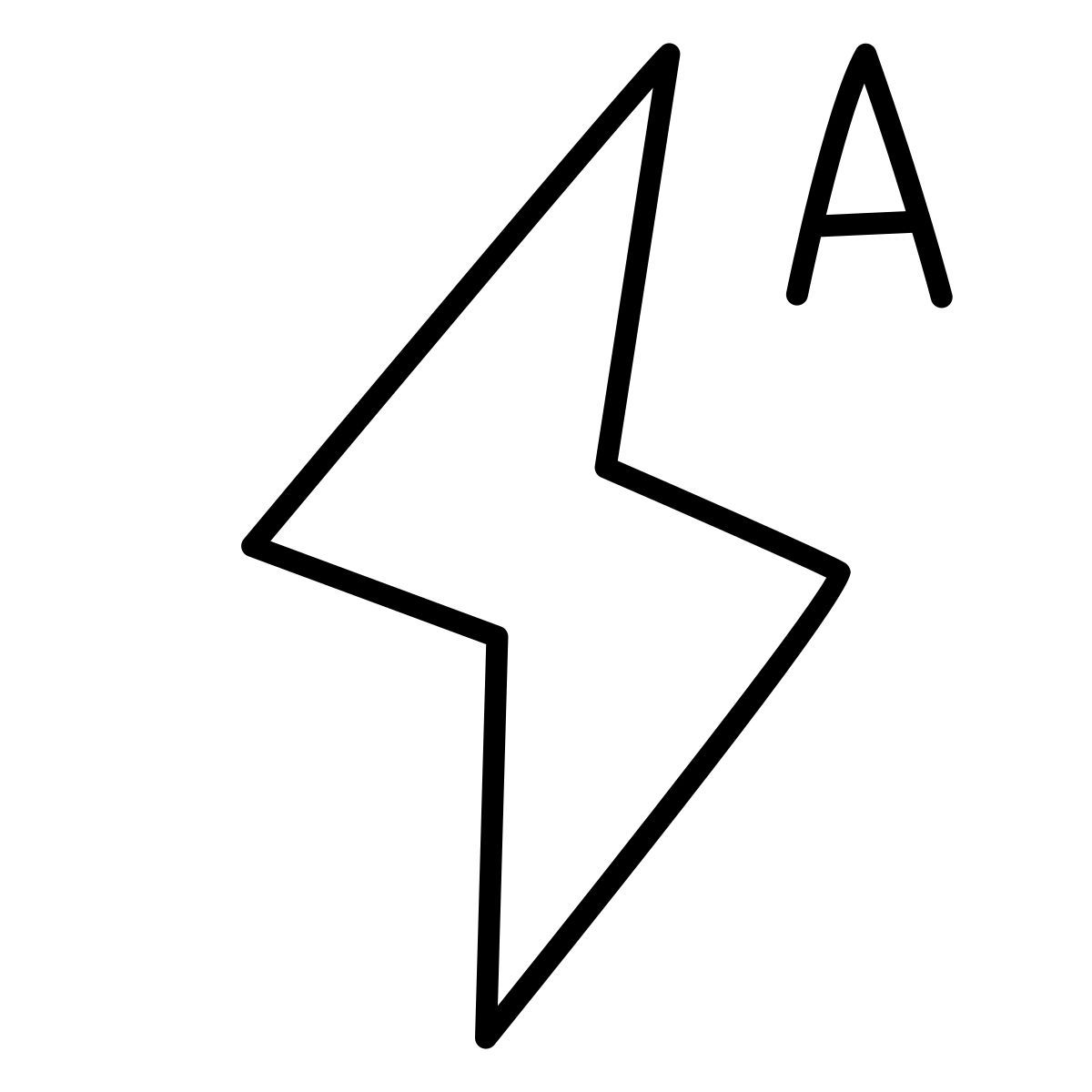 icona flash auto claude hand drawn stile