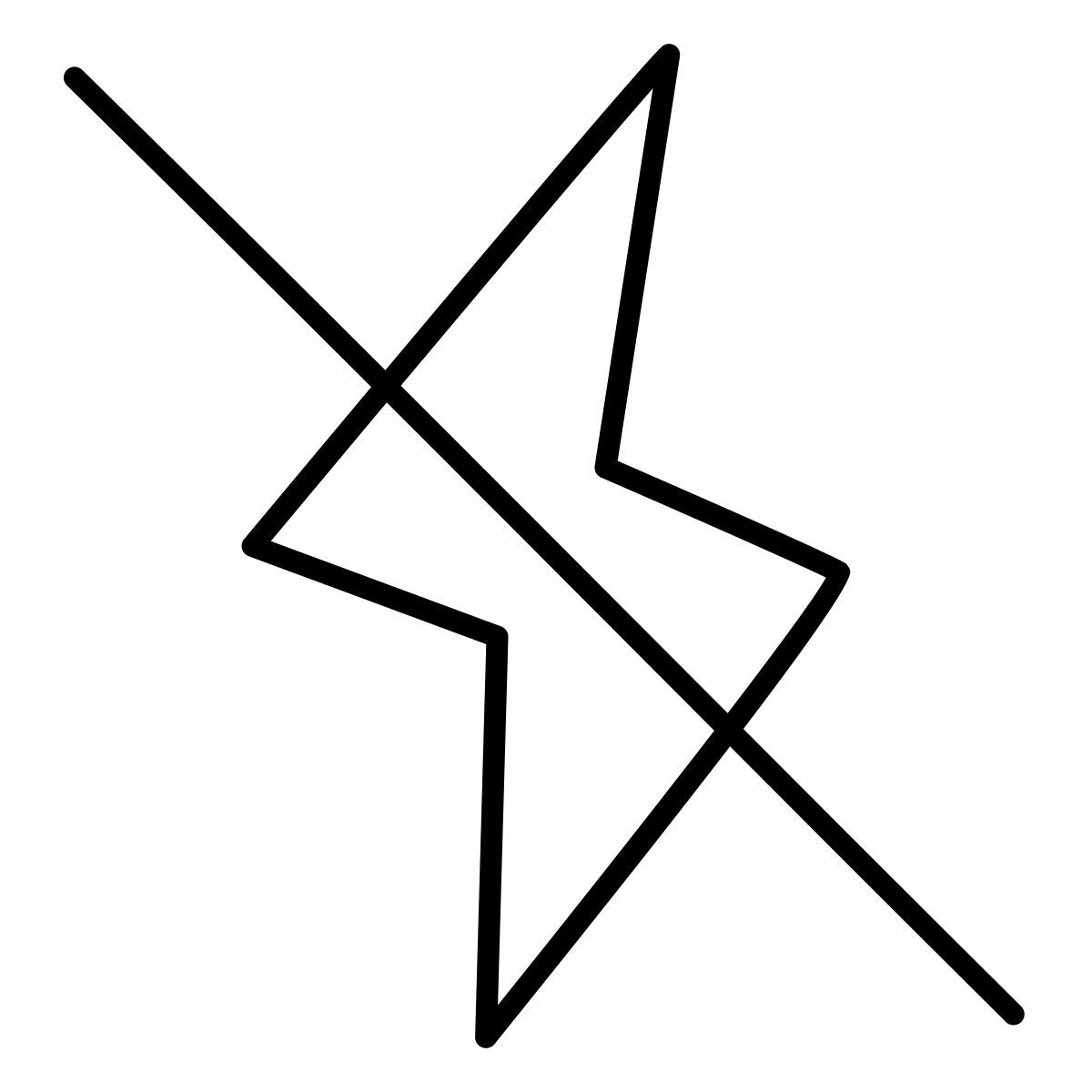 claude hand drawn style flash desligado icon