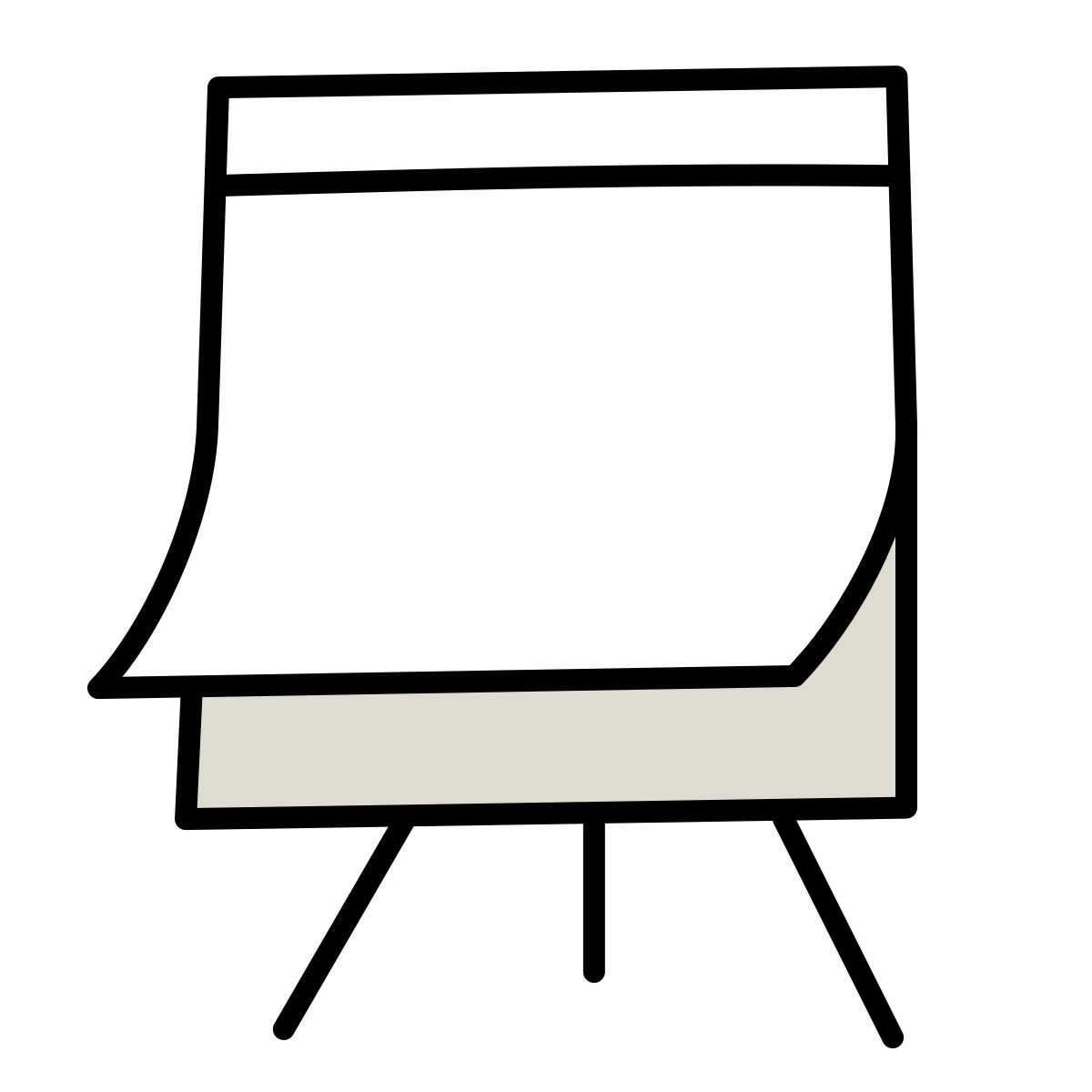 icon cavalete claude hand drawn estilo