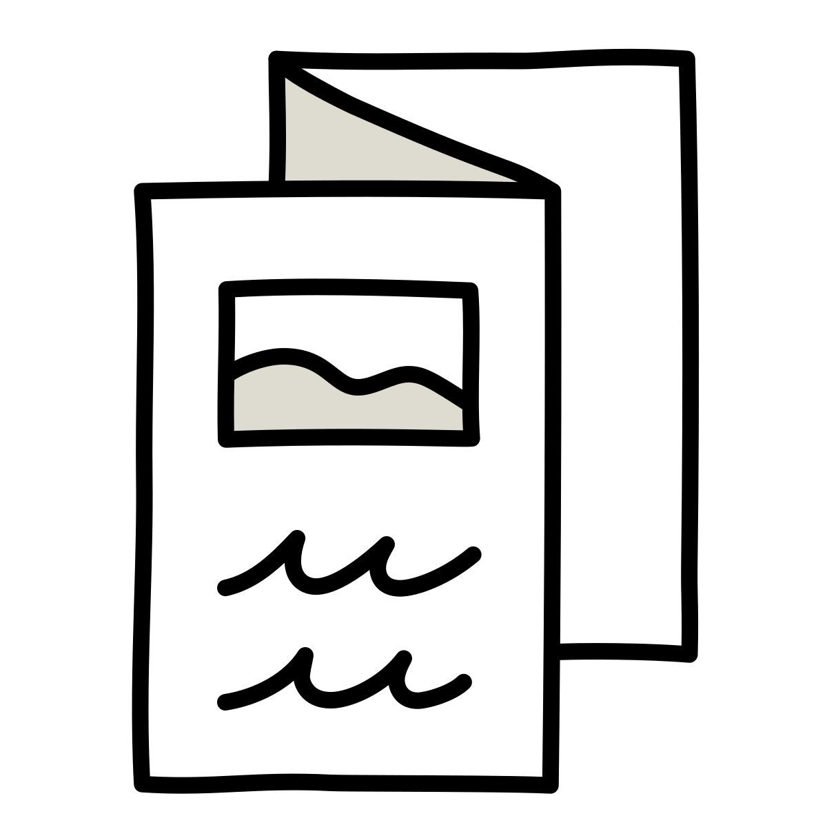 icon folded booklet claude hand drawn estilo