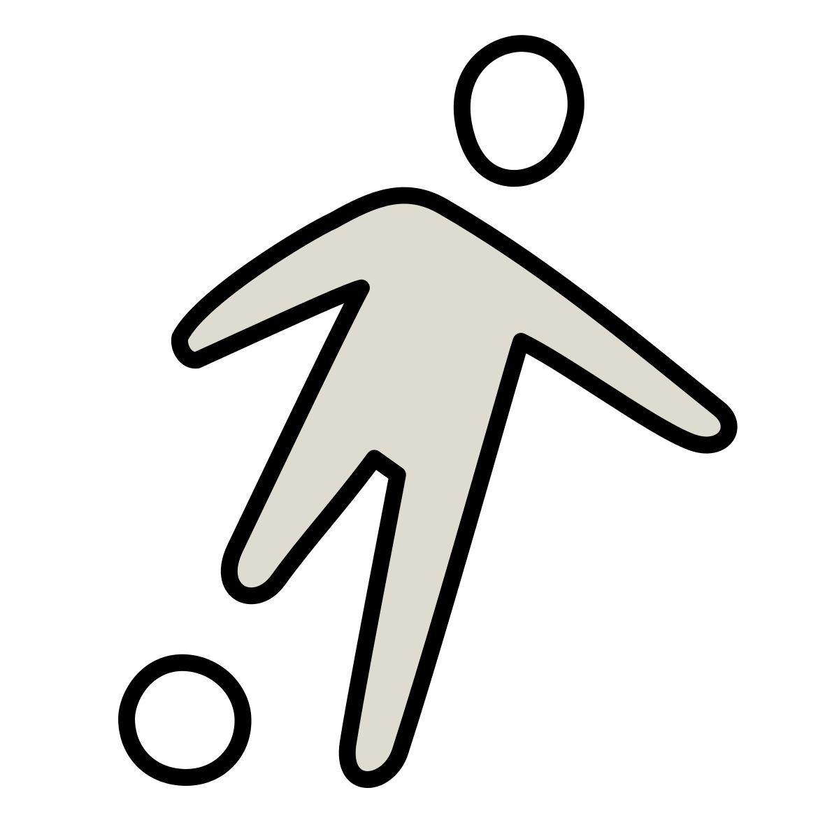 icon futebol claude hand drawn estilo