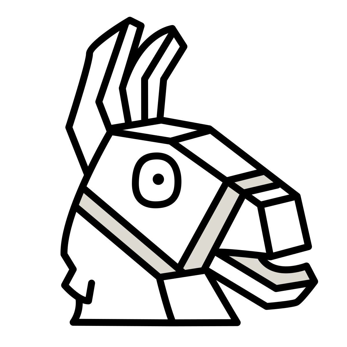 claude hand drawn 스타일 포트나이트 라마 아이콘
