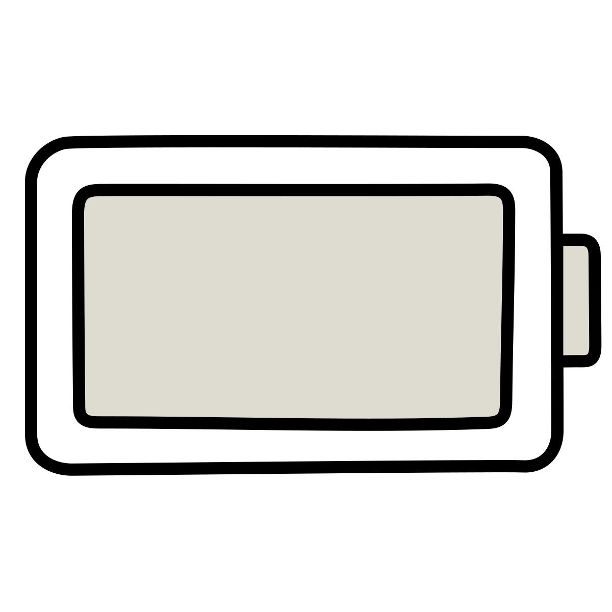 claude hand drawn style batterie pleine icon