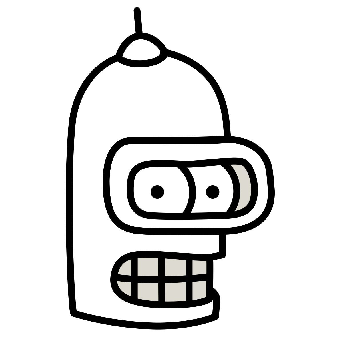 icona futurama bender claude hand drawn stile
