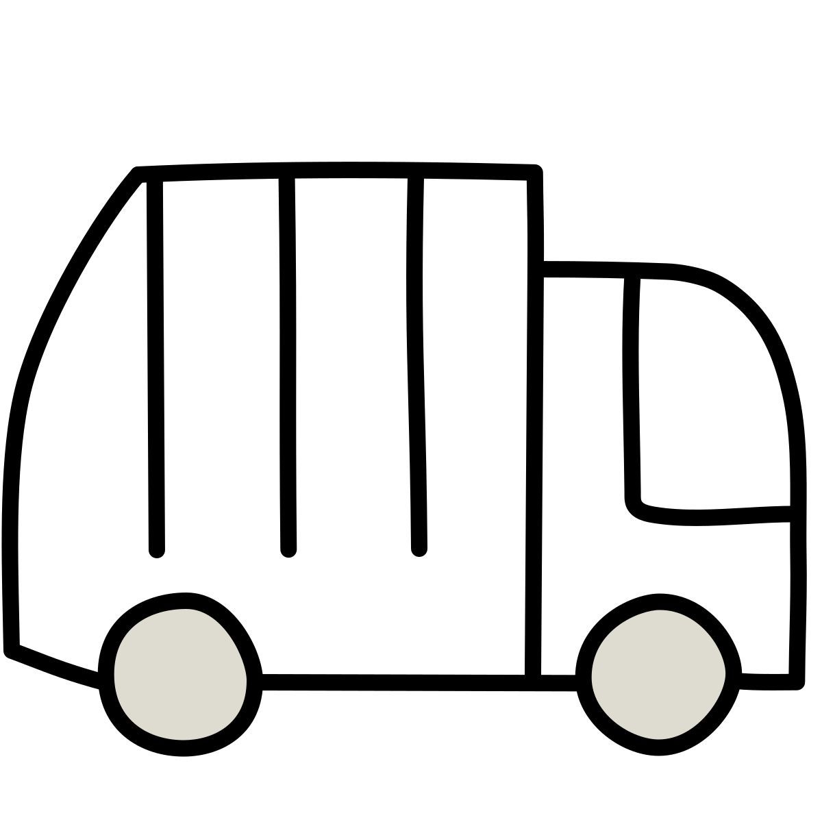 icon caminhão de lixo claude hand drawn estilo