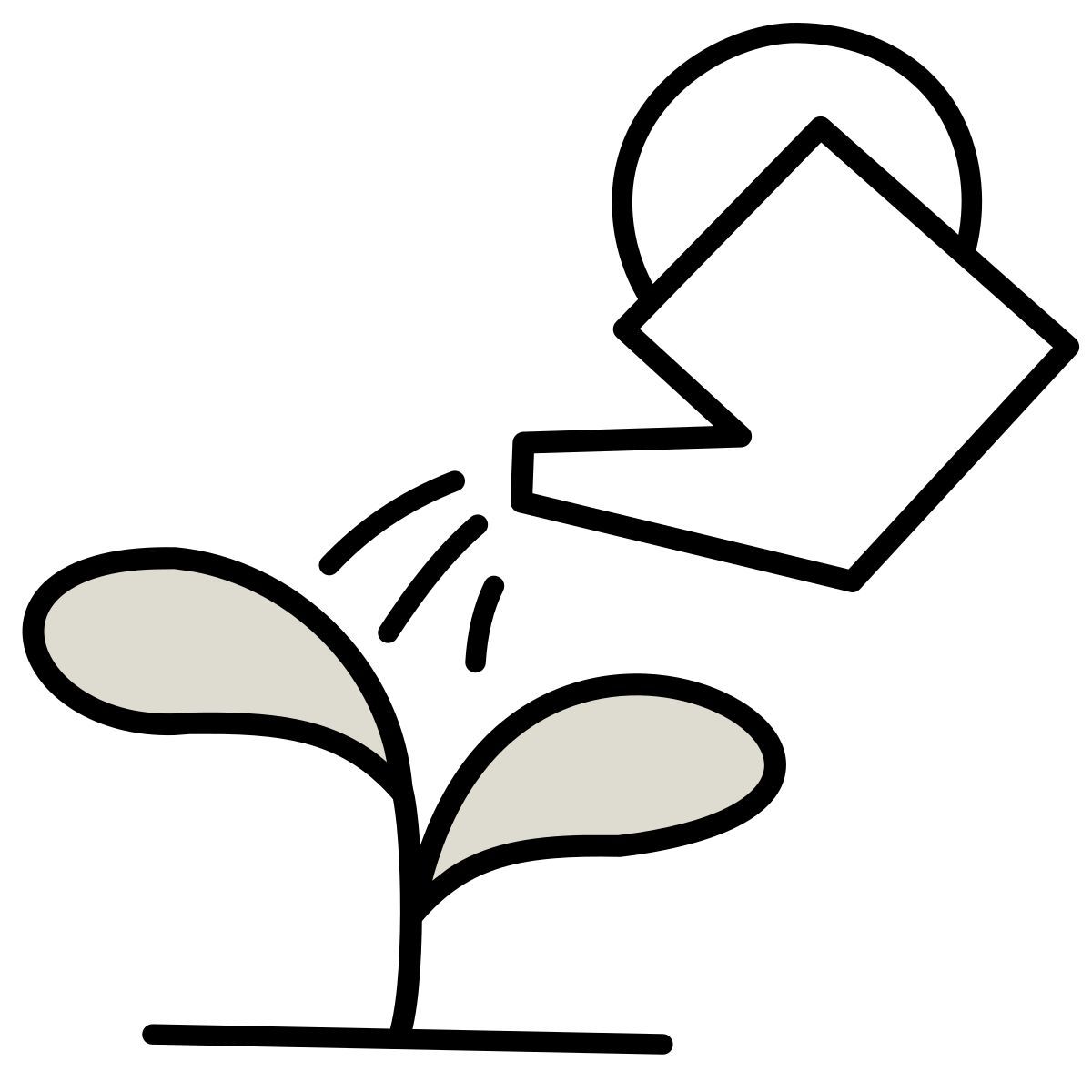 icône jardin claude hand drawn style