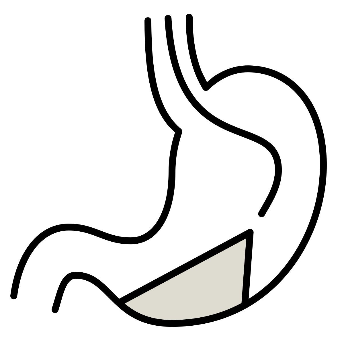 icono gastroscopia claude hand drawn estilo