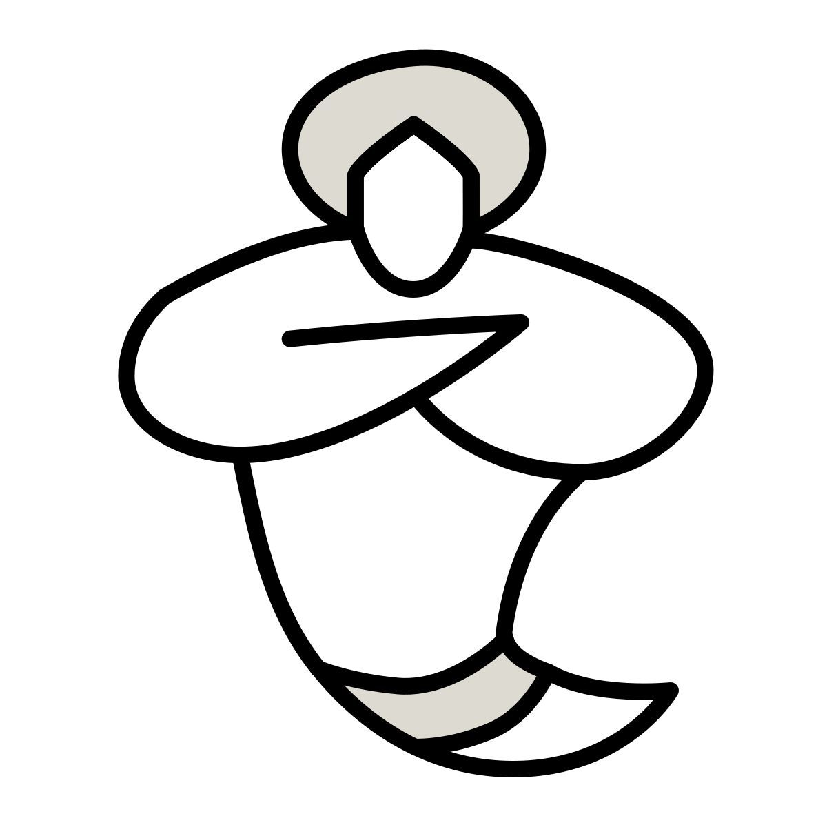icono genio claude hand drawn estilo