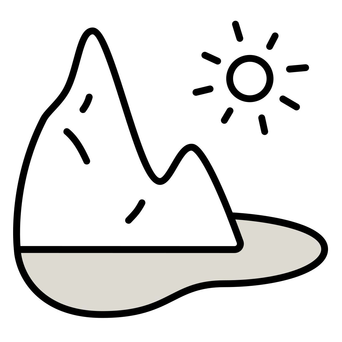 icono glaciar claude hand drawn estilo