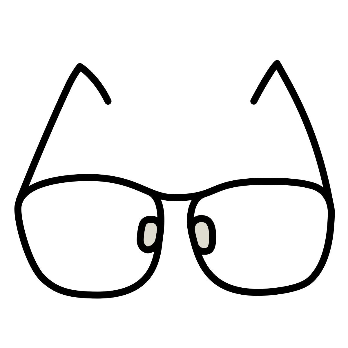 claude hand drawn style brille icon