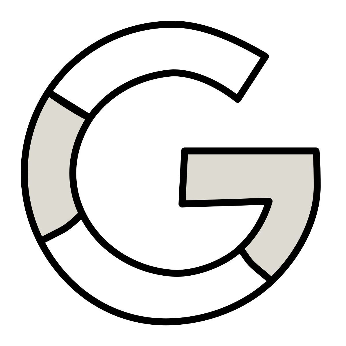 claude hand drawn style googleのロゴ icon